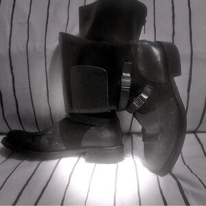 HUGO Men's Dark Leather Boots